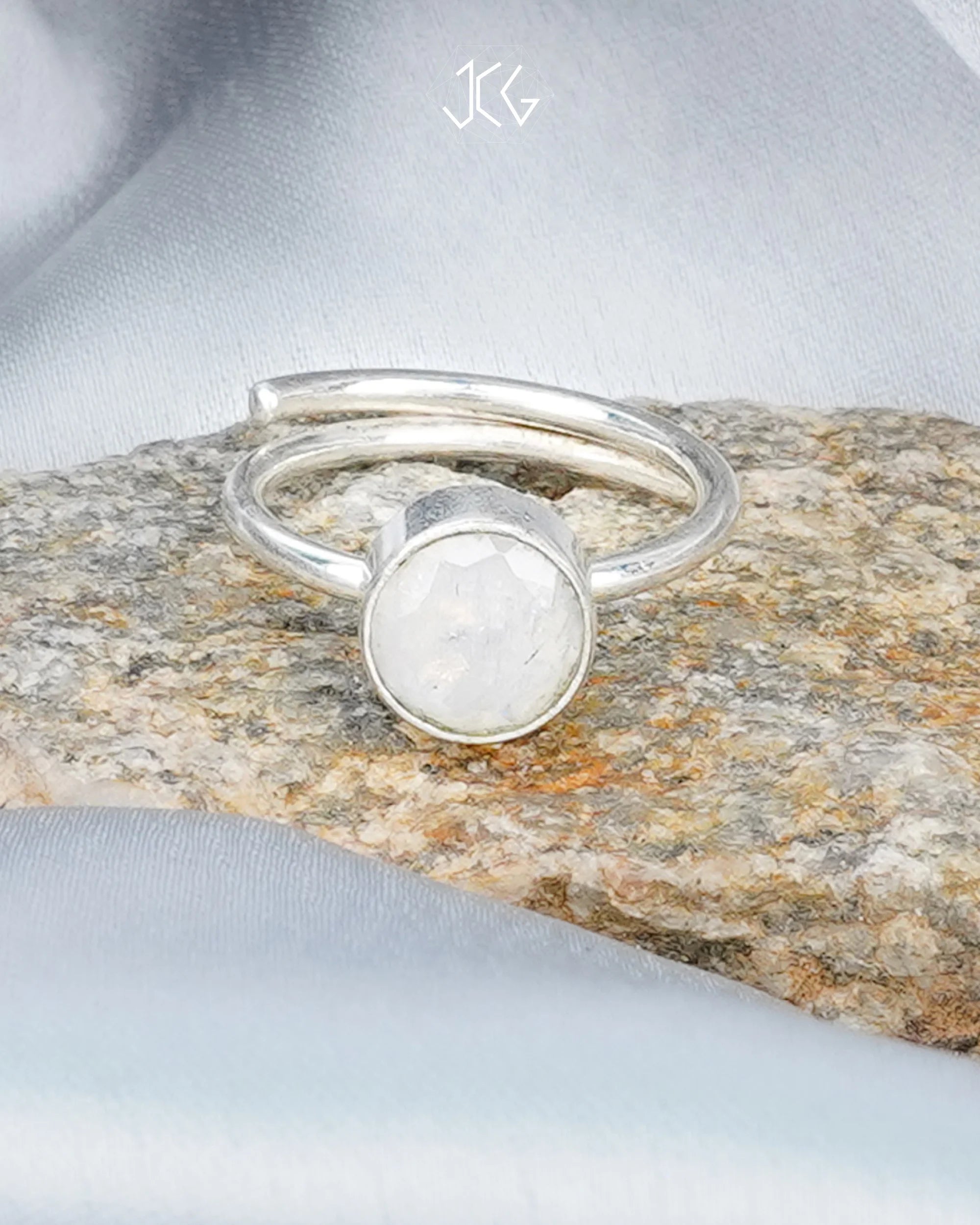 Rainbow Moonstone Ring Jaipur Crystal Gems